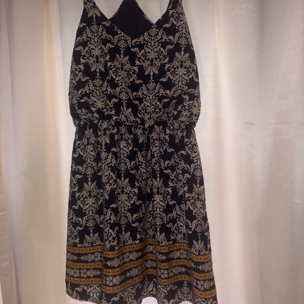 Purple print dress